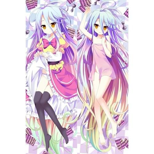 Newly Design Anime Pillow Cover Shiro Jibril Dakimakura Case Double-sided Bedding Hugging Body Life Pillowcase