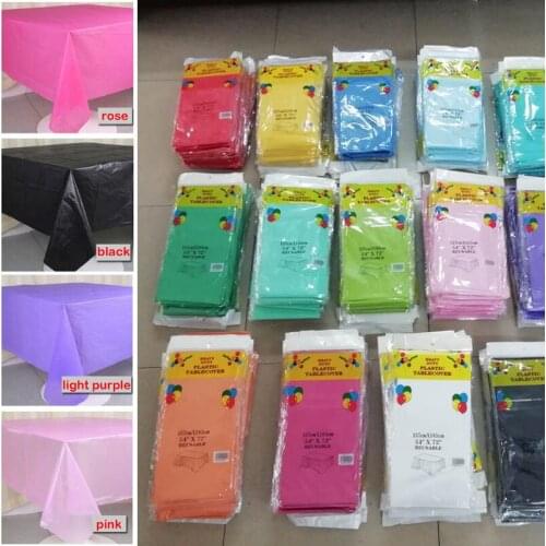 50 pcs/lot disposable tablecover with independant package Wedding/ birthday /event dessert table pure color tablecloth 137x183cm