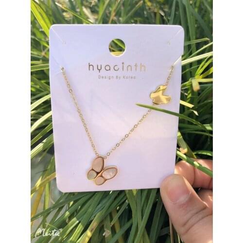 Natural Fresh Mother Pearl Choker Butterfly Necklace W/14K Gold Real Brass Pendant for Women Lady Party Wedding Jewellery 2021