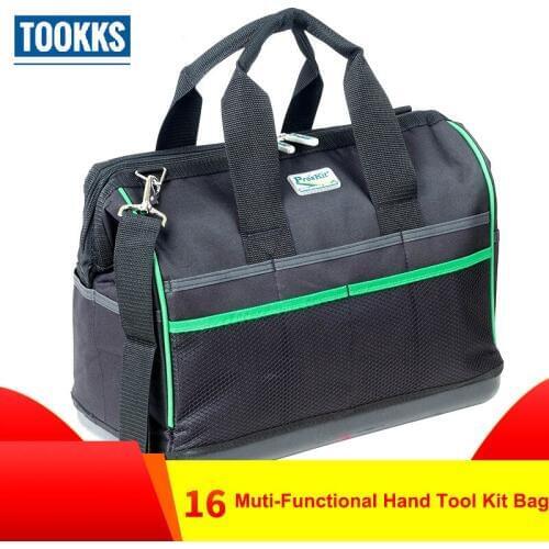 Proskit ST-5302 Multifunctional 16"Heavy-Duty Electrician Tool Bag Polyester durable Compact Repairment Tool Bag