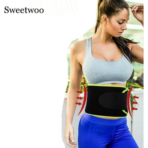 Adjustable Waist Trimmer Belt Sweat Wrap Tummy Stomach Weight Loss Fat Slimming Exercise Belly Body Beauty Waist Support