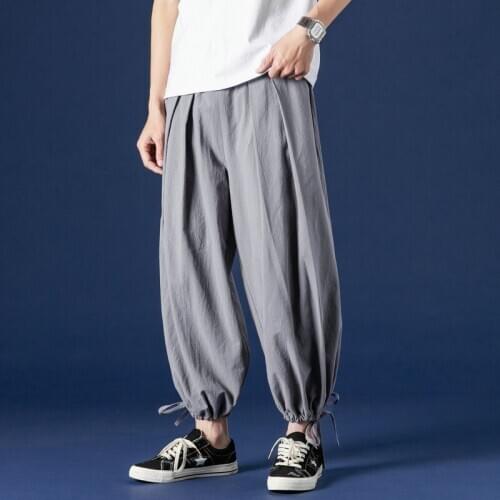 Chinese Style Harem Pants Men Hiphop Baggy Wide Legs Harajuku Trousers Male Kung Fu Pantalon Chinese Pants Man 10969