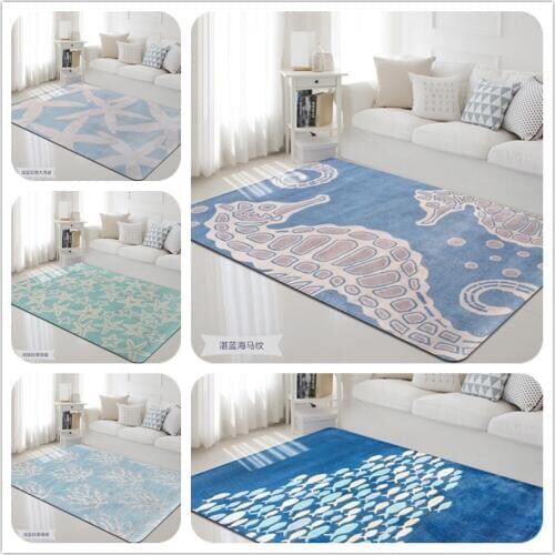 Nordic personalized marine Animal print carpets for living room Child Game Mat Baby bedroom Crawl Rug For Kids Room Decor Carpet