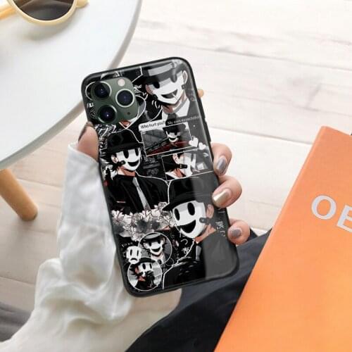 Sniper Mask High-Rise Invasion anime Soft Silicone Glass Phone Case for IPhone SE 6s 7 8 Plus X Xr Xs 11 12 Mini Pro Max Samsung