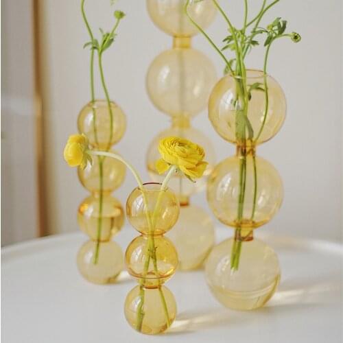 Glass Vase for Home Decor Decorative Nordic Nordic Vase Hydroponics Plants Vases Ornaments Home Modern