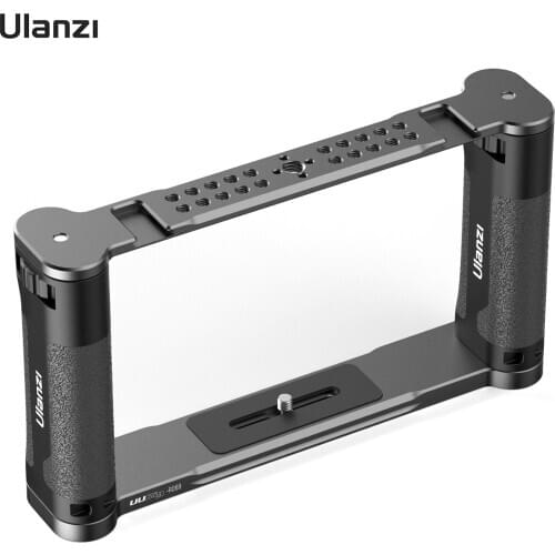 UURig R069 Universal Metal Video Cage Vlog Rig Handheld Stabililizer with Dual Cold Shoe Mount for Smartphone ILDC Action Camera
