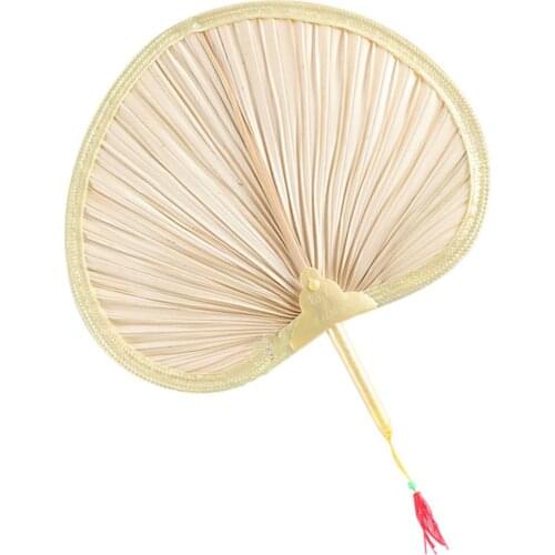 Summer Cooling Fan Pure Natural Handmade DIY Heart Shaped Palm Leaf Woven Fan Artificial DIY Woven Cooling Fan Home Decoration