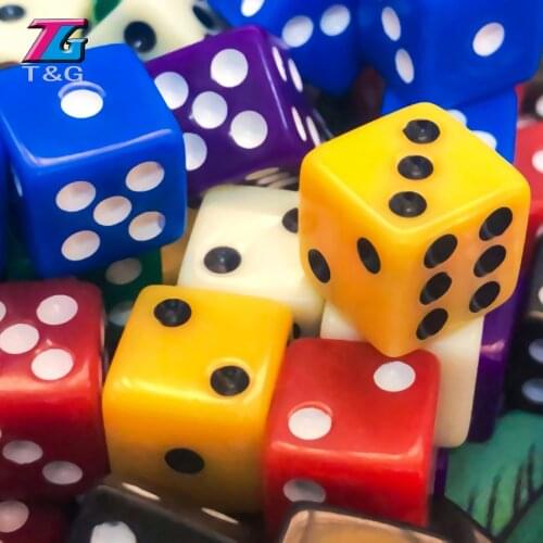 High Quality Mini Dice set 10pcs D6 Standard Plastic 12mm Game White Die Toy New outdoorliving,7 colors for board game