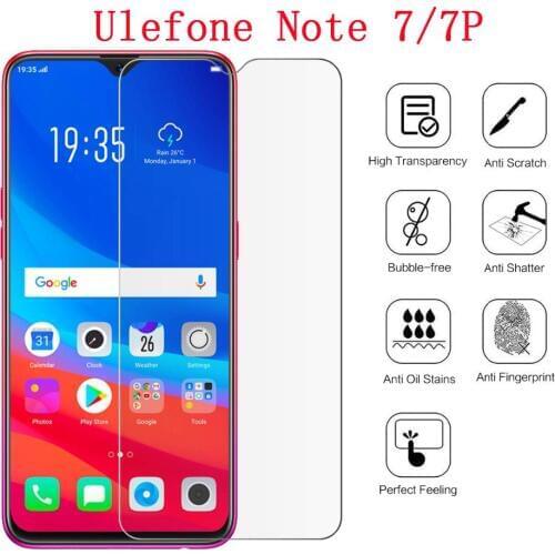 For Ulefone note 7 note 7p Tempered Glass 9H 2.5D Premium Mobile Phone Screen Protector For Ulefone Power 6 Glass Protector 6.3"