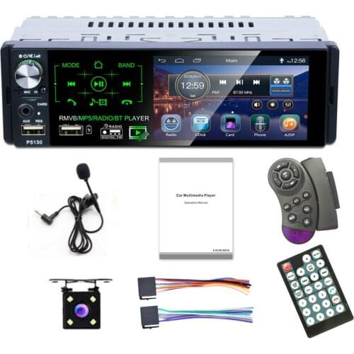 1set 4.1'' Single 1Din Car Auto Stereo FM Radio USB AUX MP5 Wireless Player Handsfree Call Back-up Camera Accessories