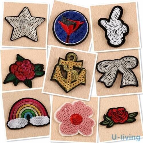1pcs Mixture Fashion Patch for Clothing Iron on Embroidered Sew Applique Cute Patch Fabric Badge Garment DIY Apparel Accessories
