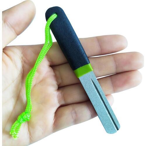 1-piece Fishing Hook Sharpener Diamond Edge Hook File Double Side Sharpening Tool for Fishhook Needle Knife