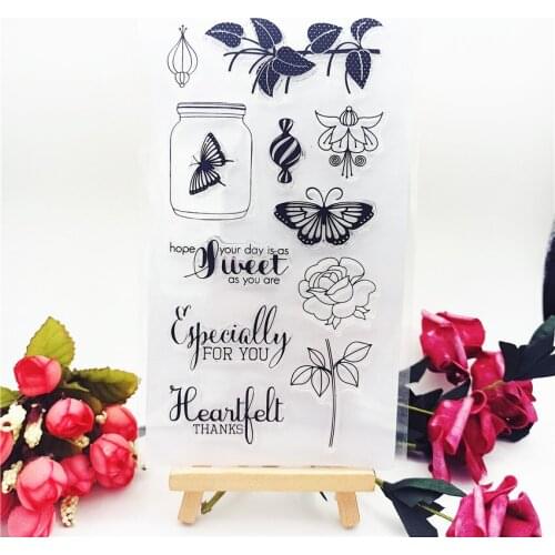 11*20CM Hot selling Glass bottle transparent clear stamp / silicone seal roller stamp DIY scrapbook album / card production