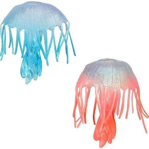 2 pcs/set Simulation Jellyfish Figure Collectible Toys Sea Animal Action Figures Kids Animal Cognitive Toys