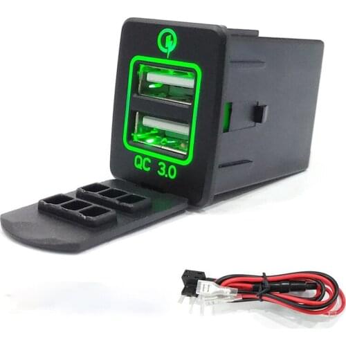 QC3.0 Dual USB Socket Power Adapter Car Modification For Nissan Sylphy TEANA Tiida Qashqai X-Trail Murano LANNIA Simma QUEST