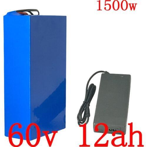 60V battery pack 60V 12AH electric bicycle battery 60v 12ah lithium battery for 60V 1000W 1500W 1800W electric scooter motor