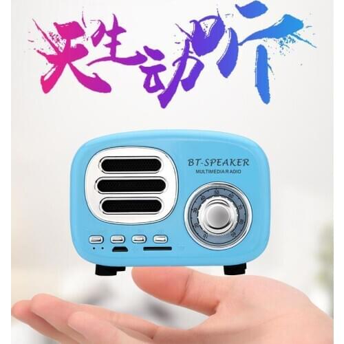 BT02 Retro Bluetooth New Speaker Wireless Cute Radio Subwoofer Card Mobile Audio