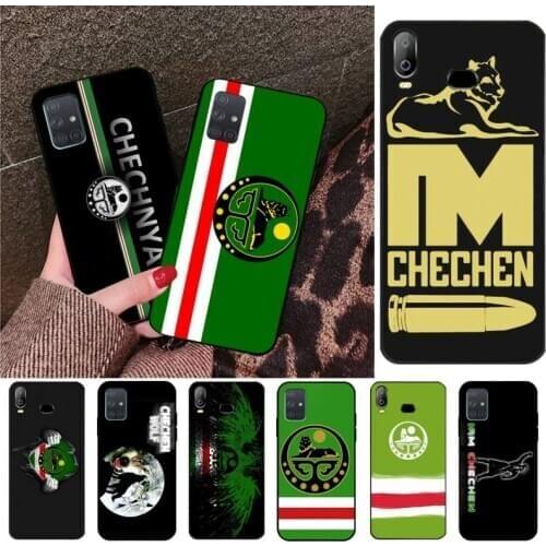 CUTEWANAN Chechen National Flag Black Cell Phone Case For Samsung Galaxy A01 A11 A31 A81 A10 A20 A30 A40 A50 A70 A80 A71 A91 A51