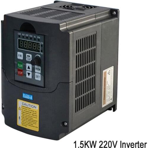 CNC 1.5KW 220V Inverter Frequency Converter Adjustable Speed 1500W 220V Inverter High-Speed 3HP Input 3HP Output Motor Inverter