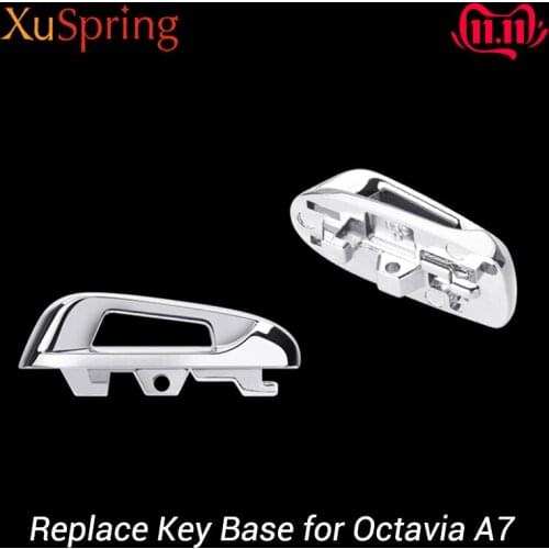 For Skoda Octavia MK3 A7 2014-2020 Car Refit Key Base Cover Trim Sticker Car Styling For Superb Karoq Kodiaq Rapid