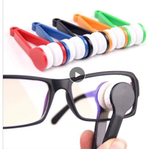 Two-side Glasses Brush Cleaner Glasses Mini Microfiber Spectacles Cleaner Brush Screen Rub Eyeglass Cleaner Cleaning Rub Tools