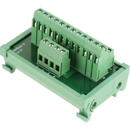 Terminal Blocks Distribution Module 12 Position Power Distribution Module DIN Rail Mount Module Board for width 35mm rails