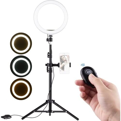 10 Inch Selfie Ring Lamp Led Selfie Ring Light With Tripod For Selfie Phone Video Photography Lighting For Youtube Phone Holder