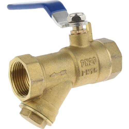 3/4'' Forged Brass Ball Valve with Strainer for Water Oil Gas / DN20