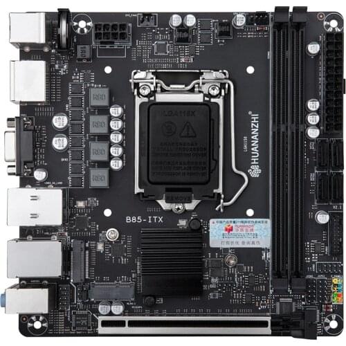 HUANANZHI B85-ITX Motherboard for Intel LGA-1150 ITX i3 i5 i7 E3 With Dual-Channel DDR3 Memory 1600MHz 16GB M.2 SATA USB3.0 VGA