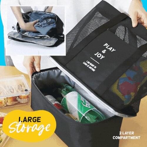 MultiPurpose Waterproof Cooler Bag Detachable Portable Tote Double Layer Picnic Outdoor Shoulder Bags Organizer Tools