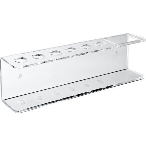 Wall-Mounted Acrylic Dry Erase Marker Holder, 6 Slot Clear Eraser Marker Organizer For Office School Home