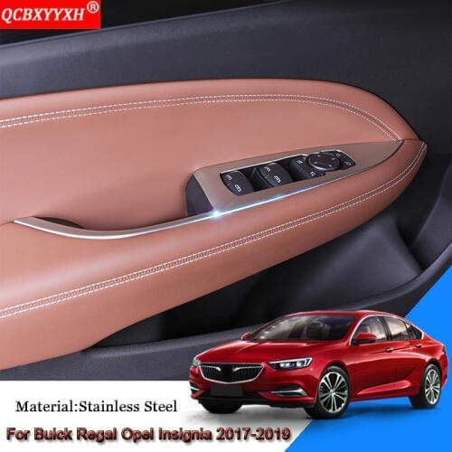 Car Interior Door Window Lift Switch Panel Cover Trim Sequins For Buick Regal Opel Insignia 2017-2019 Holden Commodore (ZB)18-19