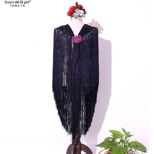 New Flamenco Tribe Belly Dance Big Shawl Scarf Silk Tassel Performance CB21 in 2021