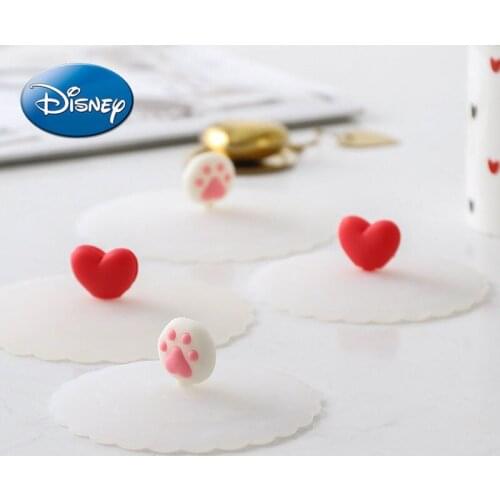 Disney Dustproof Silicone Cup Lid Food Grade Cute Cartoon Ceramic Water Cup Universal Lid Cup Lid