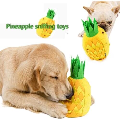 Pet Dog Snuffle Mat Pineapple Pet Sniffing Training Toy Fleece Pads Dog Mat Relieve Stress Nosework Puzzle Toy Pet Products