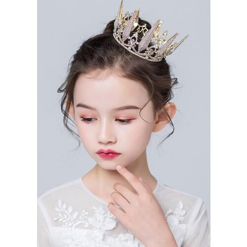 Kids Princess Crystal Tiaras And Crowns Children Girls Headband Bridal Wedding catwalk Hair Accessories Jewelry Tiaras Jewelry