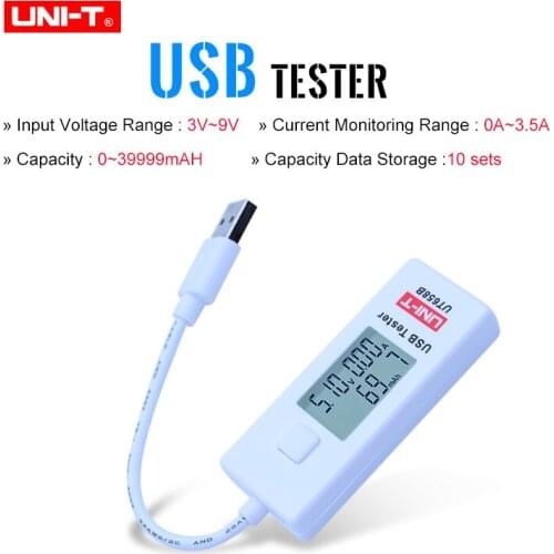 UNI-T UT658B Mobile Phone Notebook U Disk Mobile Power Monitor Charging AC/DC Detection Capacity USB Tester UT658