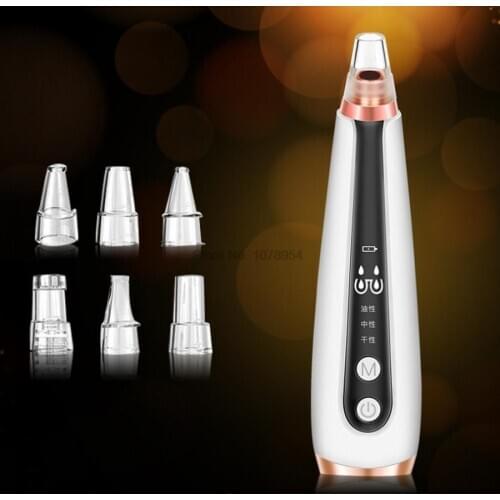 20pcs Blackhead Remover Nose T Zone Pore Vacuum Acne Pimple Removal Vacuum Suction Tool Face Clean Diamond Dermabrasion Machine