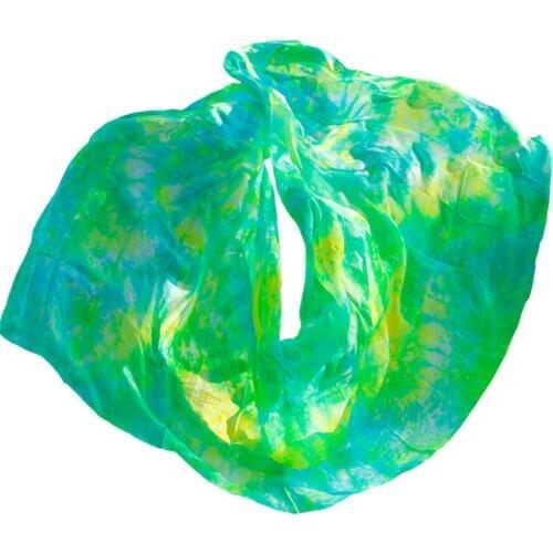 2019 high quality Design of 100% silk belly dance the group dance mix color tie-dye bellydance veil mix color Can be customized