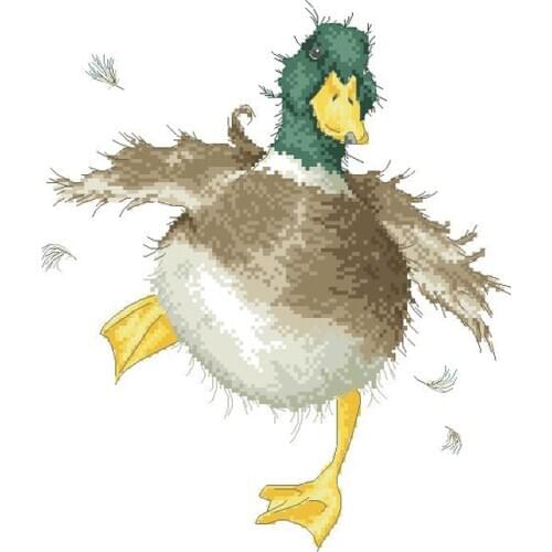 Gold Collection Chic Counted Cross Stitch Kit Lovely Duck Pet Animal Swan