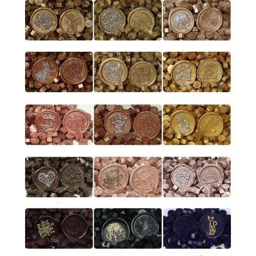 100Pcs Seal Stamp Wax Colorful Beads Wax Seal Stamps for Envelope Documents Wedding Birthday Party Invitation Sealing Wax