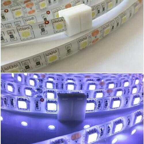 2PIN 10MM FPBC Solderless Connector Adaptor for IP65 Waterproof 5630 5050 3014 Single Color Led Strip Connector Clip Converter