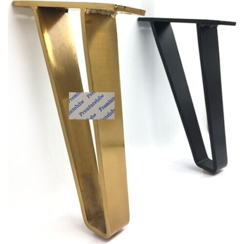 2Pcs/Lot H180mm Welded U Bent Steel Sofa Seat Couch Coffee Tea Bar Bed Cabinet Cupboard Feet Leg Gold Matte Black