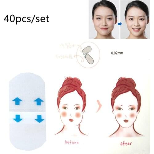 40 Pcs/Set Invisible Thin Face Facial Stickers Wrinkle Sagging Skin V-Shape Face Lift Tape Scotch For Face Skin Care Adhesive