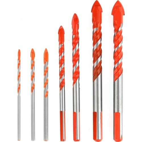 7PCS 3-12mm Hard Alloy Drill Bit Multi-Function Ceramic Wall Drill Bit Set Concrete Brick Glass Marble Hole Opener Hand Drill
