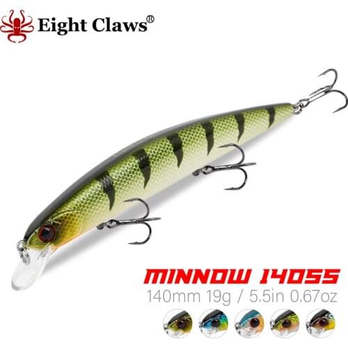 13g long minow artificial swimbaits topwater plastic hard casting fishing lures wobbler with VMC hooks