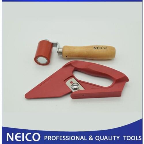 Free Shipping, 2PCS 45mm Silicone Pressure Roller With Membrane Slitter For Single Ply Roof Installing