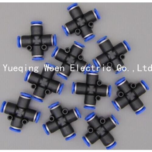 Free Shipping PZA-6 6mm Cross Union Pneumatic Tube Fitting Connector PZA-6MM ,one-touch push in coupler PZA1/4