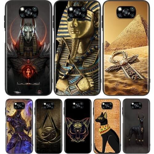 Egypt Nefertiti Anubis Ankh For Xiaomi Poco X3 NFC M2 X2 F2 C3 M3 Pocophone F1 Pro Mi Play Mix 3 A2 A1 6 5 lite Phone Case