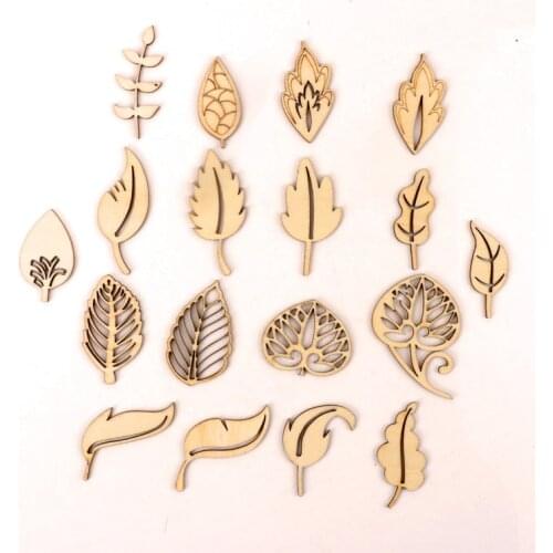 Wooden Craft Hollow out tree Pattern Scrapbooking Craft For wood decoration Handmade Accessory Sewing Home 40-65mm